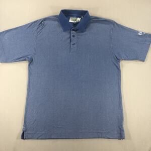 Cutter And Buck CB DryTec Blue Polo Golf Embroidered Ultimat Vodka Mens Medium